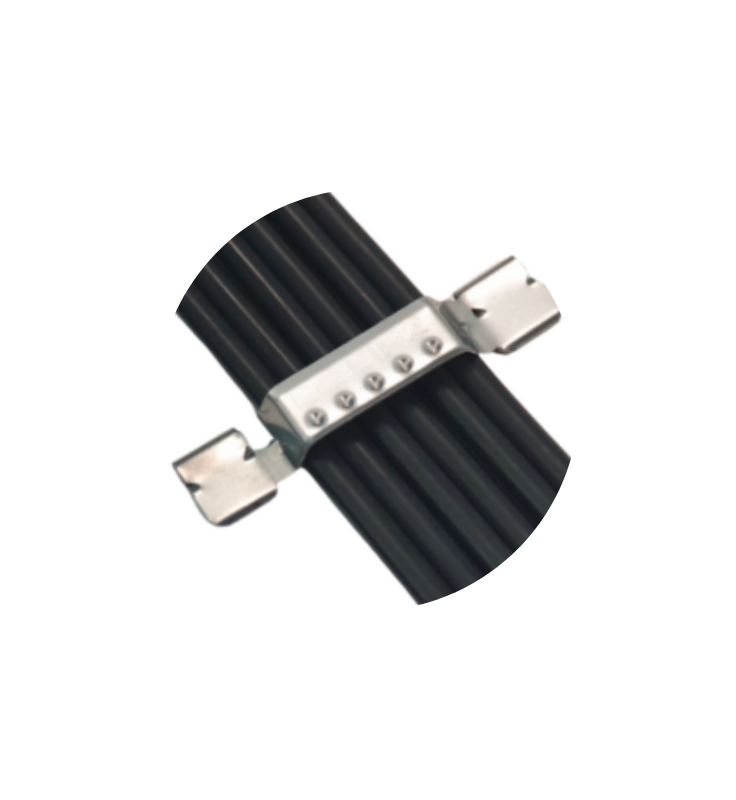 E6-90CC 90° Stainless Steel Six Cable Clip