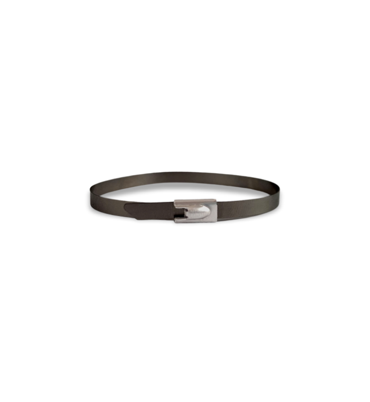Coated Quiklok stainless steel cable tie