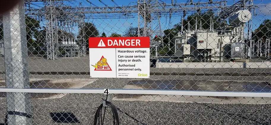 Orion substation signage